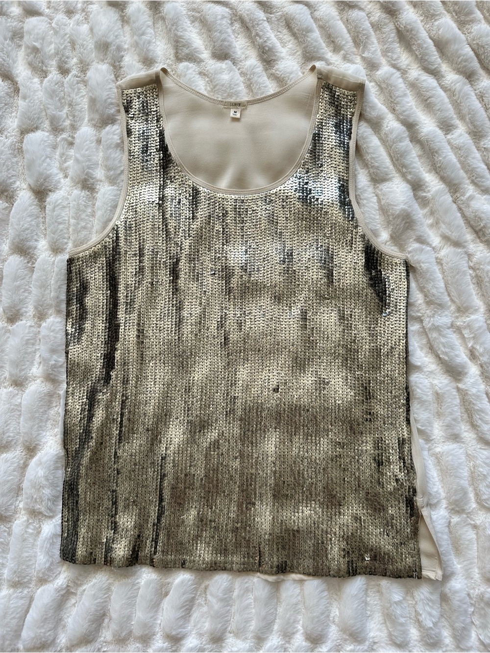 J. Crew Gold Sequin Tank Top